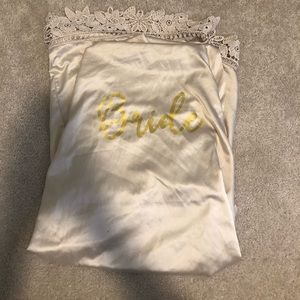 Bride silk robe